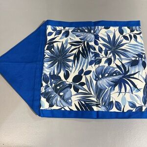 Blue Tropical Table Runner